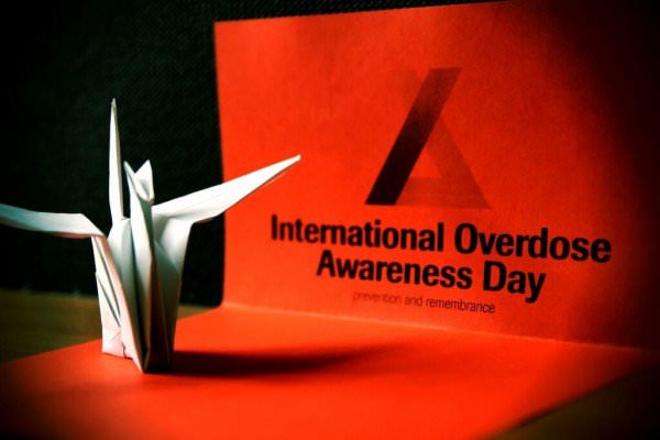 A picture taken for a treatment and education center in Melbourne in honor of their Overdose Awareness Day 2013 activities. (Stonetree/UnitingCare ReGen)
