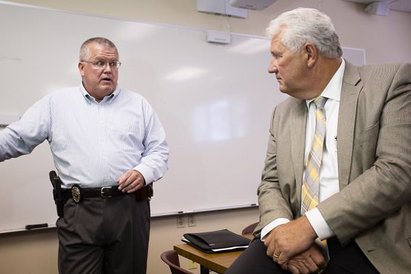 Officer John Gill and Chief Robbie Moulton are two of the primary forces behind the creation of Operation HOPE. (Carl D. Walsh/Portland Press Herald)