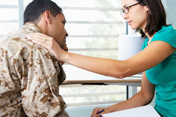 Service work can be any number of things. This man served his country, while this young woman is serving the betterment of this man’s peace of mind. (Monkey Business Images/Shutterstock)