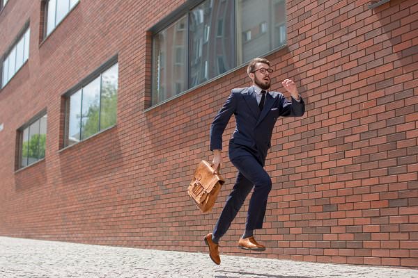 Run if you have to. Better yet, devise a routine that ensures you are always running early rather than running late. (Master1305/Shutterstock)